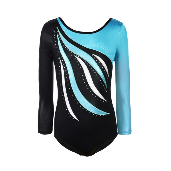Kids Dance Wea Leotards Dress Ballet Gymnastics Leotards Acrobatics Dress Girls Ballet Long Sleeves Athletic Dance
