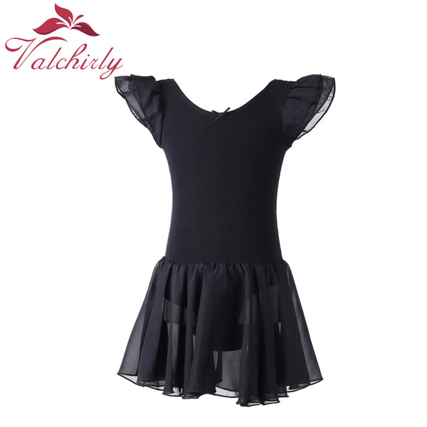 Girls Leotard Dance Wear Black Ballet Dress Kids Tutu Ballet Dress Gymnastics Leotard