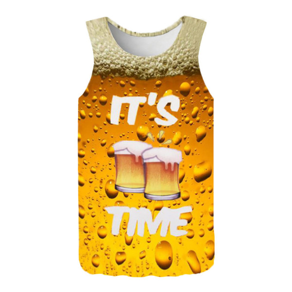 3D Print Gyms Tank Tops Men Elastic Cotton Vest O-Neck Gyms Tank Top Men Sleeveless Shirts Muscle Fitness Tops