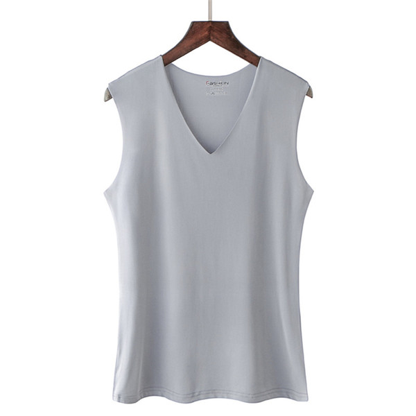 Men's tight-fitting sleeveless vest with solid color and flexible men's high quality summer tank tops