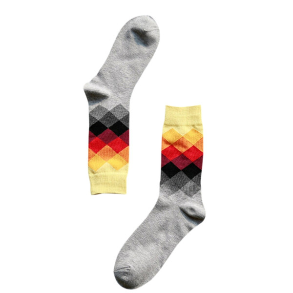 Long Cotton Art Male Brand Happy Sock Gradient Sock Candy Summer Autumn Style Cotton socks men New arrival