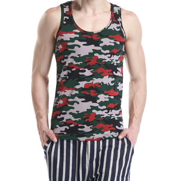 SEOBEAN NEW Mens Camouflage Hot Sleeveless Vest Tank Top Tee T-shirts S/M/L/XL