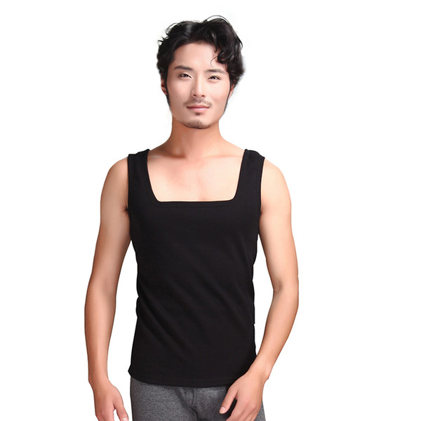 Winter Cotton Male Clothing Tank Top Bodybuilding Warm Slim Mens Undershirt Sleeveless Plus Cashmere Underwear Vest Men Black