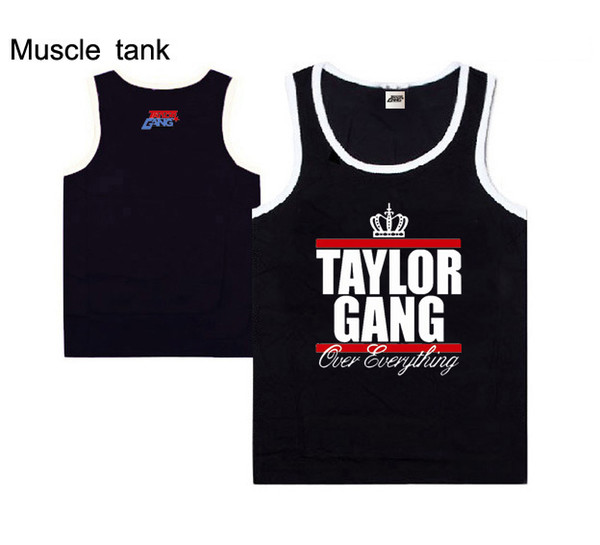 2018 new style casual hip hop good quality taylorgang men's muscle tank tops for men and women plus size hip hop street dance