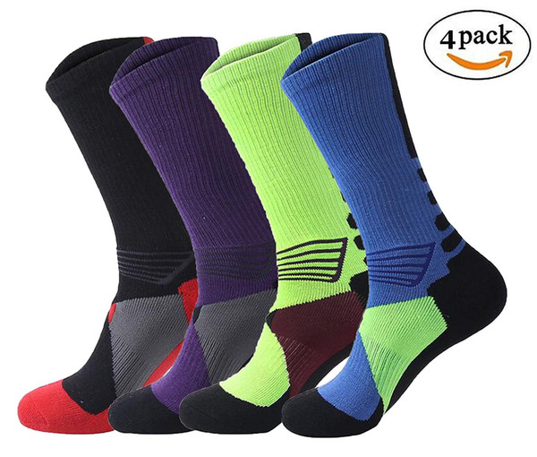 Men's Cushioned Basketball Athletic Compression Long Sports Outdoor Dress Socks Size 7-13