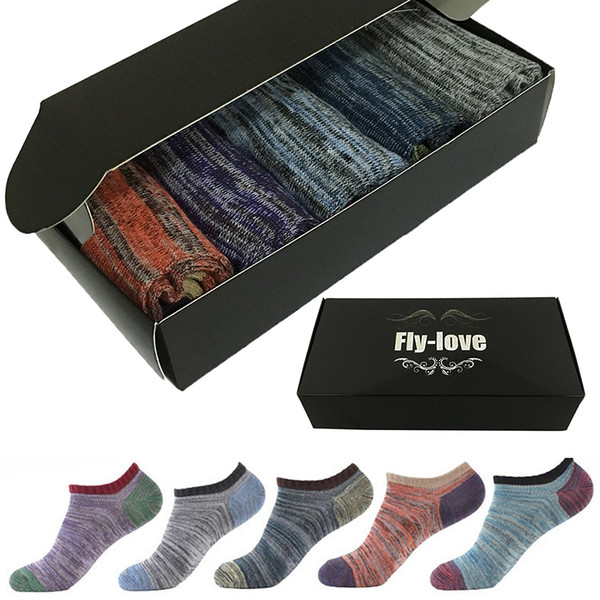 5 Pairs Unisex Men Women No Show Low Cut Ankle Socks Athletic Casual Liner Sock with Box