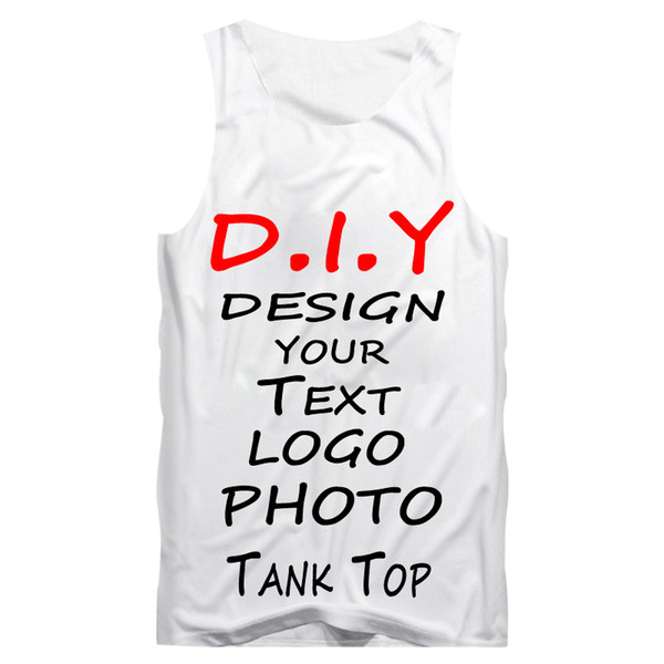 2019 Your own Design Brand Logo/Picture/character DIY Any color Custom Tanks Men and women vest Plus Size Men Clothing