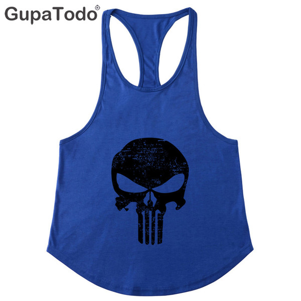 GupaTodo Cotton gym vest men's sleeveless vest men's bodybuilding clothing sweatshirt fitness running