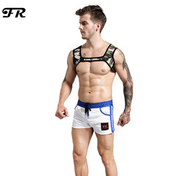 FR New Men's Camouflage Neoprene Harness Shoulder Supports Braces Protective Gear Fitness Men's Neoprene Tank Tops