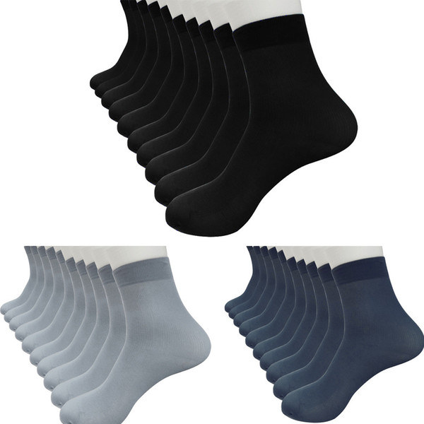 10 Pairs Bamboo Fiber Ultra-thin Elastic y Short Stockings Men 30cks Non-slip Men For Calcetines Hombre Meias#30