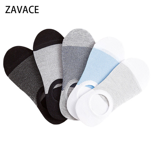 ZAVACE New Men's Invisible Socks Men's Cotton Socks Star Stripe 1pair=2 piece