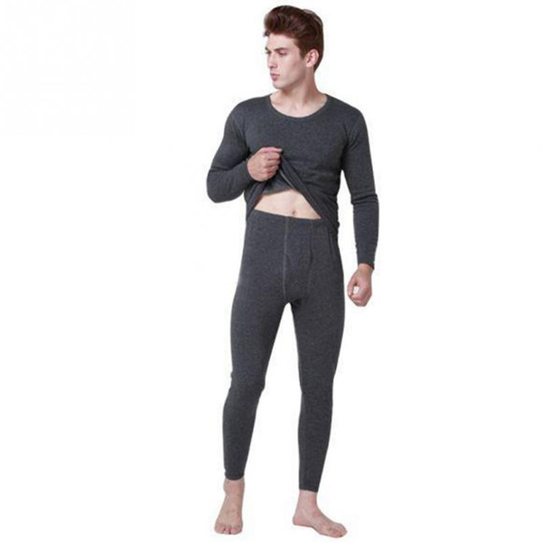 Hot Winter Mens Warm Thermal Underwear Mens Long Johns Sexy Black Thermal Underwear Sets Thick Plus Velet Long Johns For Man