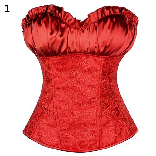 Fast Shipping Women Sexy Lingerie Corset Lace Shapewear Gothic Overbust Bustier Underwear