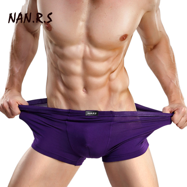 NANRS Brand Hot Sale Solid/Floral Classic Bamboo Mens Underwear Boxer Sexy Underwear Men Boxer Shorts