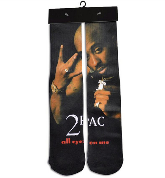 hip hop style 3D socks tupac 2pac/biggie/uncle sam/Biggie Smalls funny full printed fitness socks