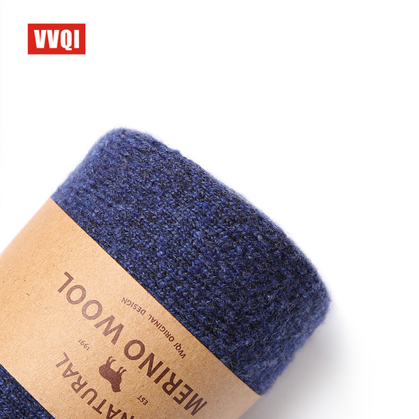 VVQI Brand Merino wool socks Japanese style winter towel cashmere socks sleep warm men Slipper 4pairs velvet dress