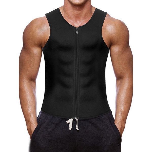 2018 Sexy Black Fitness Vest Tank Top Men Summer Bodybuilding Zipper Sleeveless Undershirt Fashion Slim Fit Vest Men Top Clothes