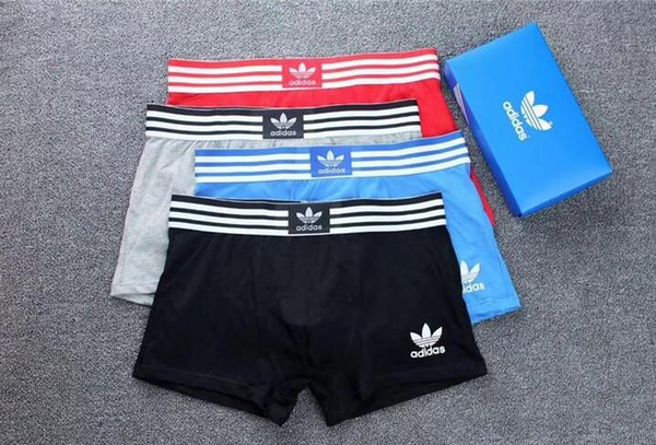 Newest Mens Luxury Underpants Solid Cotton Boxers 5 Colors Underpants Breathable Boxer Shorts Men Panties Sexy Male Underwears For Men