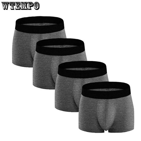 Mens Underwear Boxers Men Modal Boxer Homme Slip Solid Underpants Cotton Breathable Panties Boxershorts Hombre Cuecas 4 Pcs/lot