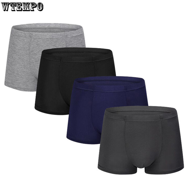 Mens Brand Boxers Soft Modal Underwear Sexy Homme Boxer shorts Plus Size Solid Color Underwear Comfortable Breathable Men Boxers