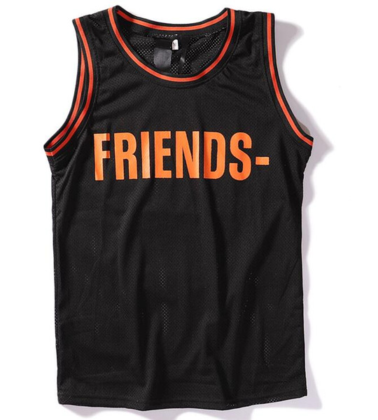 Men's Tank Tops Chaozhou FRIENDS big V mesh breathable sport men's and women's vest basketball shirt