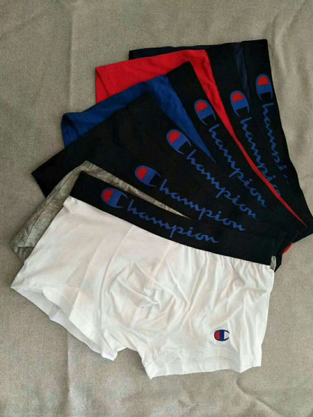 Men's Luxury Underwear Cotton Solid Color Boxer Briefs Breathable Comfortable Japanese Tide C Letter Shorts Male Underpants 777