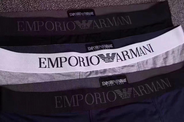 2018 EA Fashion Men Underwear Boxers Cotton 4 Color L-XXL Breathable Letter Underpants Shorts Luxury Brand Design Cuecas Tight Waistband dd5
