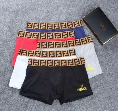 Mens Brand Designer Fashion Men Underpants Brands Boxer with Letter Animal Print Appliques Cool Men Breathable Underwear 5 Colors