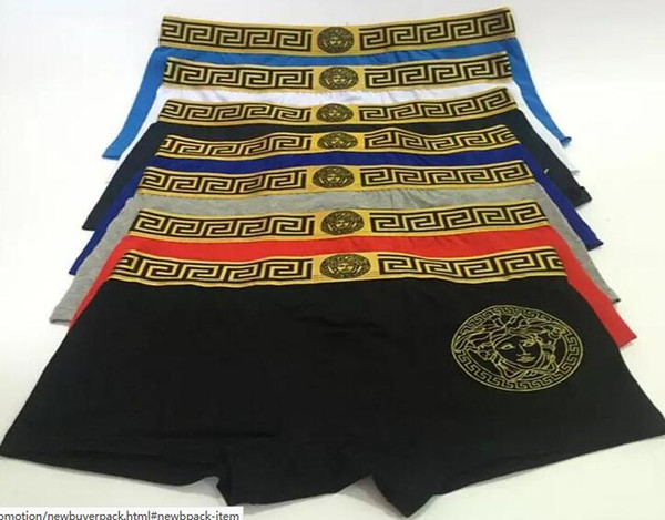 Wholesale Sexy boxer for men new luxury comfortable cotton underwear for men new style high quality breathable men boxer free shipping 5pcs