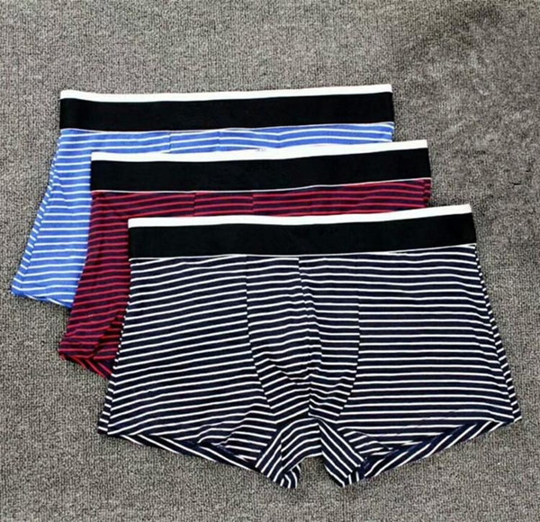 mens brand designer underwears striped boxers Cotton shorts boxer homme breathable sexy print letter underpants boxer de ropa interior