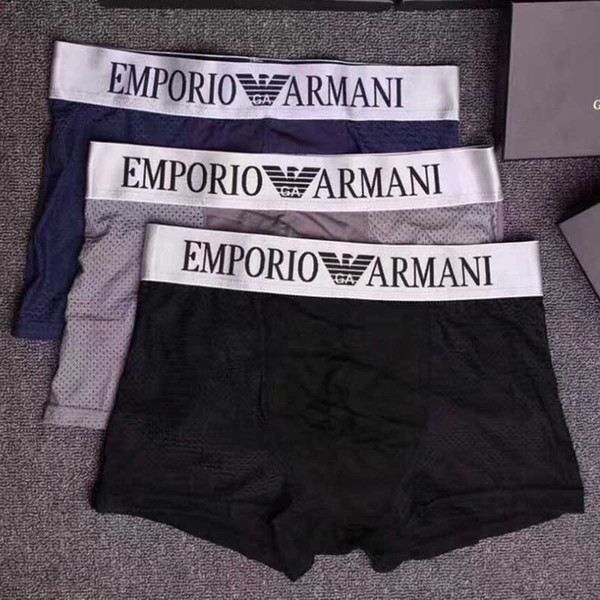 3Pcs/lot Luxry Designer Underwear Men Cartoon Print Man Boxers Homme Comfortable Underpants Soft Breathable Male Panties Boxershort