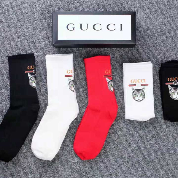 Luxury Men's Black White Stockings Opening Men's Sphort Sockings Letter Print In The Tube Cotton Socks Mixed Colors With Box Sockings