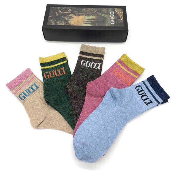 Newest Tide Brand Socks Men's Sports Stockings Fashion Striped Sockings For Men Compression Crew Socks Unisex Cotton Socks A D Brand