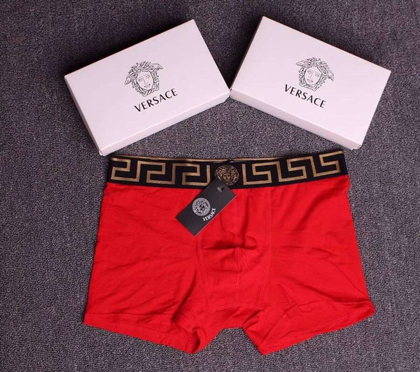 6PCS Sexy Striped Men's Cotton Panties Boxer Male Underwear Solid Men's Shorts Breathable Underwear Striped Boxer shorts Mens Branded pants