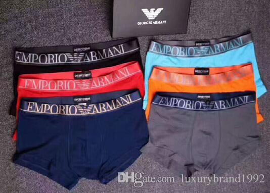 6pcs/lot Famous Mens Underwear Boxer Brief Shorts Luxury Sexy Underwear Casual Short Man Breathable Underwear Cotton Male Gay Boxers Hombre