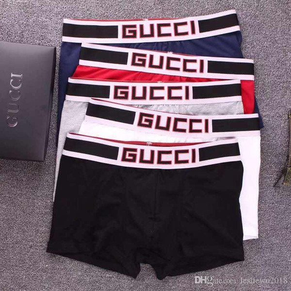 Letter Pattern Gay Boxer Brief For Man UnderPanties Sexy Underwear Mens Boxers Cotton Underwears Shorts Fish Pattern Male Boxers Short