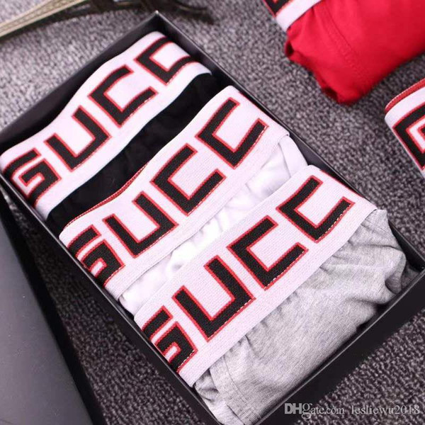Fashion Letter Pattern Boxer Brief For Man UnderPanties Sexy Underwear Mens Boxers Cotton Underwears Shorts Pattern Male Boxer Shorts