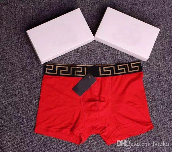 New Brand Male Panties Breathable Boxers Cotton Men Underwear U convex pouch Sexy Underpants Printed letters Homewear Shorts Underwear Mnes