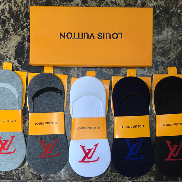 HOT New Style Vetements Men's Black White Stockings Opening Men's Sphort Sockings Letter Print In The Tube Cotton Socks