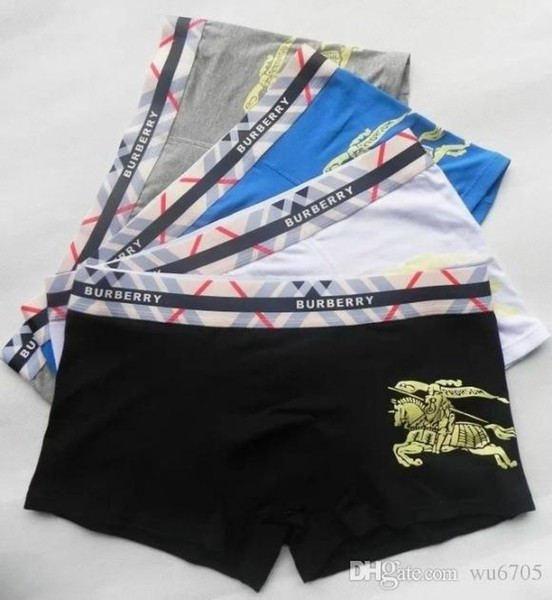 New Italy Designer Brand Male Panties Breathable Boxers Cotton Men Underwear U convex pouch Sexy Underpants Printed leaves Homewear Shorts