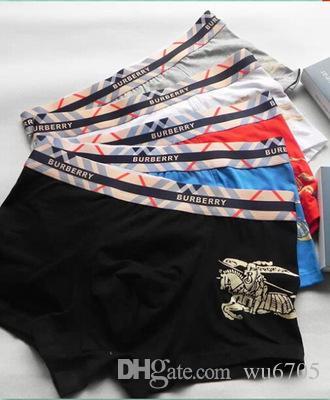 Italy Designer Men's Stretch Cotton Multi-color Three-pack Boxer Shorts Men's Underwear Breathable Underpants Male Shortboxers Free shipping