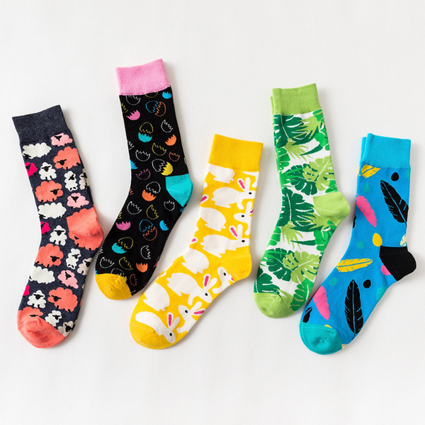 Cartoon Colourful Socks Ankle Sock For Men And Women Easter Egg Series Personal Sock Cotton Socks