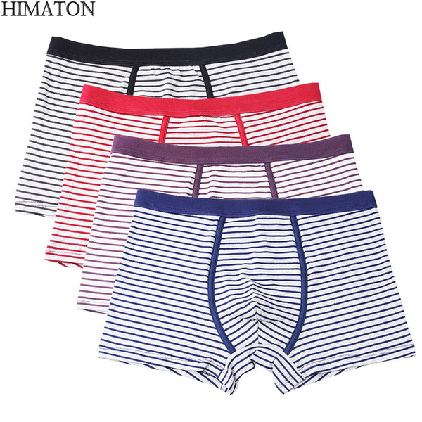 Bulk Male Underwear Boxers Hombre Panties Underpants Cueca Sexy Boxer Shorts Homme For Men Cotton Underwear Striped Shorts