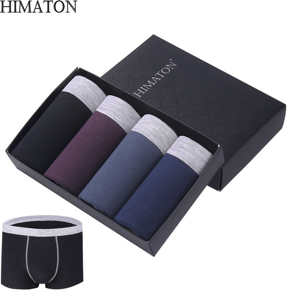 Wholesale Himaton 10PCS Mens Boxers Underwear Cotton Boxershorts Male Underwear Soft Cueca Shorts Panties Man Men's Underwear Boxers Lot