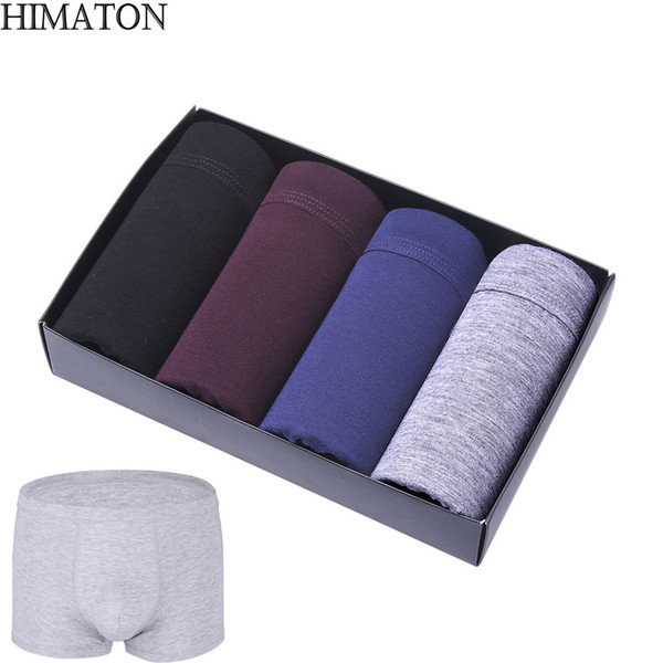 Wholesale 10pcs/lot Men's Underwear Brand Boxers Bamboo Fiber Seamless Underwear Male Boxers Set Breathable Solid Underpanties Boxershorts