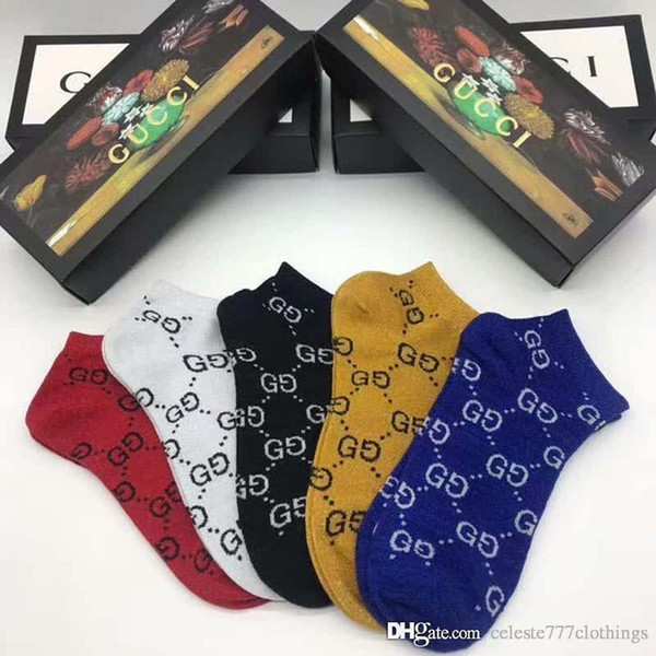 ten colors Two packs Fashion mens Designer socks womens Breathable 100% cotton All season can wear men brand socks flexible Underwear