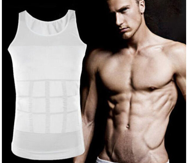 Men's Slimming Body Shaper Belly Fatty Underwear Vest Shirt Corset Compression Bodybuilding Underwear