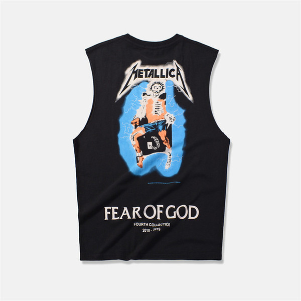 fear of god fog T-Shirt 3D Summer Mens Short Sleeve Tee Tops Harajuku Embroidery Vetements Metallica Tshirt