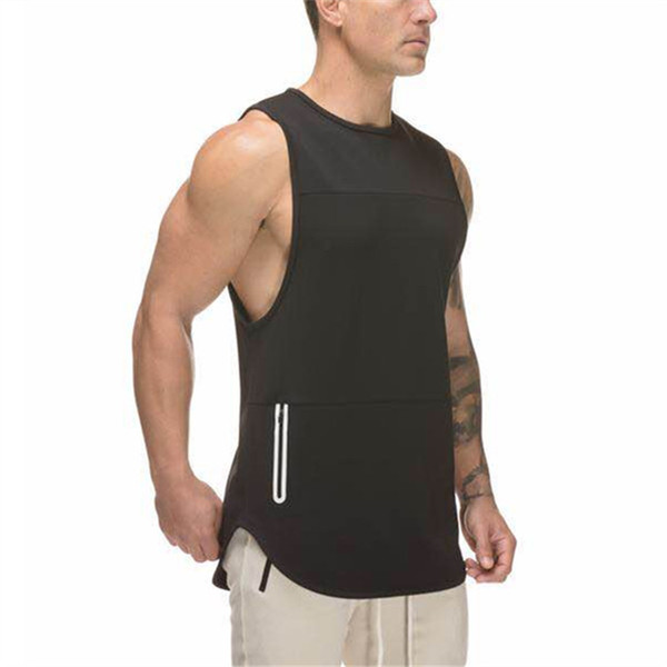 Mens Extended Scoop Workout Tank Tops Gym Shirts for Men gym breathable stretch cotton quick-drying stretch wicking tank top