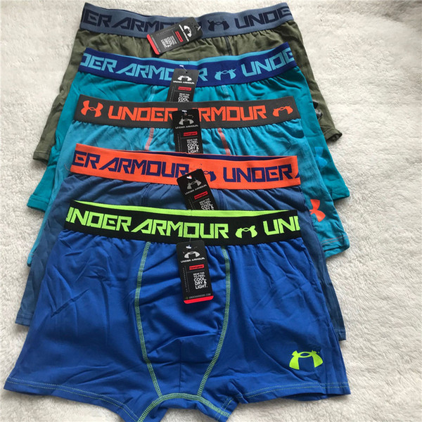 Men Brand UA Underwear Fashion Under Boxers Breathable Cotton Underpants Letter Print Shorts Mens Cuecas Armor Tight Waistband Briefs